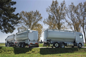 citernes en aluminium pour transport aliments pour animaux en vrac